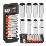 Set chei tubulare lungi, 1/4" 6-13 mm, Verke