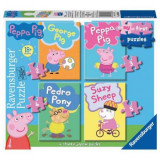 Puzzle Set 4 Buc Peppa Pig, 2 3 4 5 Piese, Ravensburger