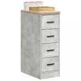 VidaXL Dulap depozitare garaj Beton Gri 30x51x85 cm lemn masiv de pin