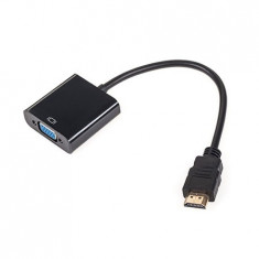 Cablu adaptor HDMI tata - VGA mama, cu audio - 401597 foto