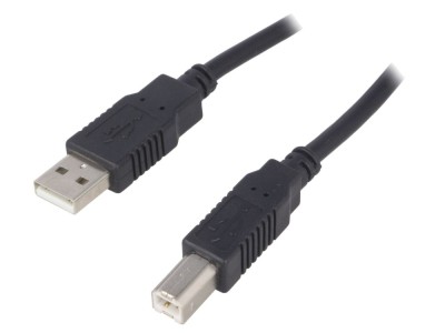 Cablu USB 2.0 A-B, 3m, negru foto