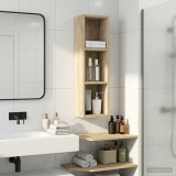 vidaXL Dulap de perete pentru baie Stejar Sonoma 20 x 14 x 70 cm 889297