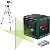 Nivela cu laser Bosch Quigo Green Set 0603663CZ1, 12 m domeniu lucru, 500-540 nm dioda laser, &plusmn; 0.6 mm/m precizie, &plusmn;4&deg; autonivelare, 1/4 filet stativ,