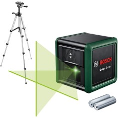 Nivela cu laser Bosch Quigo Green Set 0603663CZ1, 12 m domeniu lucru, 500-540 nm dioda laser, &plusmn; 0.6 mm/m precizie, &plusmn;4&deg; autonivelare, 1/4 filet stativ,