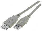 Cablu USB 2.0 USB A-A 3m Gri, VCOM