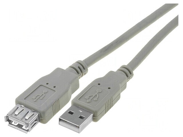 Cablu USB 2.0 USB A-A 3m Gri