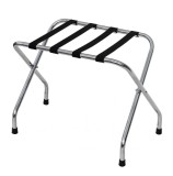 Suport Bagaj Hotel Inox Cromat - 60x42x50 cm, Pliabil