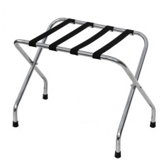 Suport Bagaj Hotel Inox Cromat - 60x42x50 cm, Pliabil