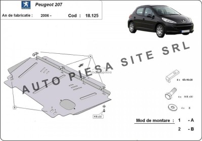 Scut metalic motor Peugeot 207 fabricat incepand cu 2006 APS-18,125 foto
