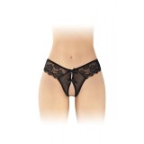 Bikini Crotchless Alicia, Negru, S-L