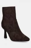 Answear Lab botine femei, culoarea maro, cu toc cui, izolare usoara