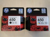 Pachet Cartuse Originale HP 650 Negru &amp; Color - Sigilate, Valabile, Capacitate Mare Listare