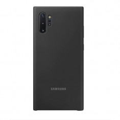 Husa Samsung Galaxy Note 10 Plus Black Silicone Cover foto