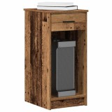 VidaXL Suport turn pentru computer cu sertar lemn vechi 35x45x77 cm