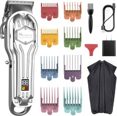 Ma?ina de tuns SKER pentru barba?i Trimmer fara fir cu fir Kit profesional de tuns pentru barba?i Afi?aj LED reincarcabilMa?ina de tuns SKER pentru ba foto
