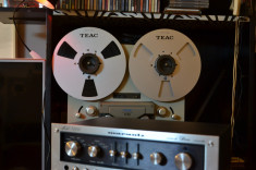 Set banda magnetofon metal TEAC 26,5cm+NAB-uri TEAC,, originale,rare-2- foto