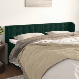 vidaXL Tăblie de pat cu aripioare verde &icirc;nchis 203x23x78/88 cm catifea 3117647