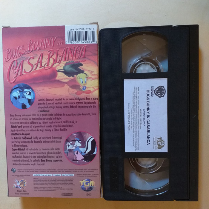 caseta video VHS desene animate RO Bugs Bunny in Casablanca Looney Tunes