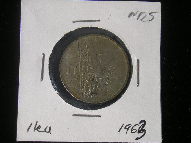 M1 C10 - Moneda foarte veche 33 - Romania - 1 leu 1963