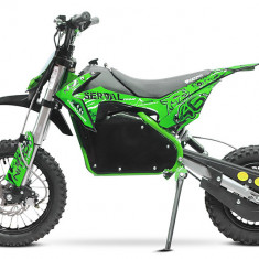 Motocicleta electrica Eco Serval PRIME 1200W 12 10 48V 15Ah Lithiu ION, culoare Verde