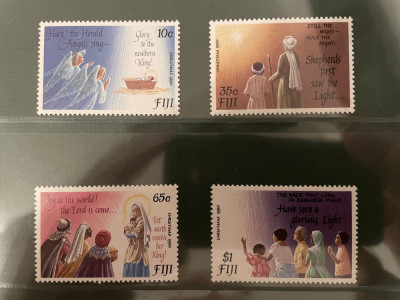 fiji - serie timbre pictura religie craciun nestampilata MNH foto