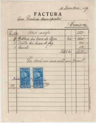 Romania, Factura, Craiova, 1929 foto