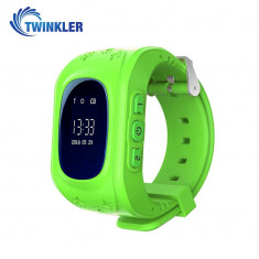 Ceas Smartwatch Pentru Copii Twinkler TKY-Q50 cu Functie Telefon, Localizare GPS, Pedometru, SOS - Verde, Cartela SIM Cadou foto