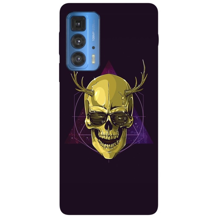 Husa compatibila cu Motorola Edge 20 model Hipster skull art, Silicon, TPU, Viceversa