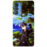 Husa compatibila cu Motorola Edge 20 model Sword Art Online Kirito and Pina, Silicon, TPU, Viceversa