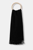 A.P.C. eșarfă de l&acirc;nă Echarpe Alix culoarea negru, uni WOAFE.M15170-BLACK