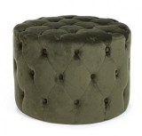 Cumpara ieftin Taburet catifea verde Lorella &Oslash; 60 cm x 42 h