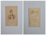 Fotografie de colectie CDV Atelier Josef Jerome, Portret de domnisoara, Karansebes, Caransebes, Banat, Romania, Austro-Ungaria, ca. 1885