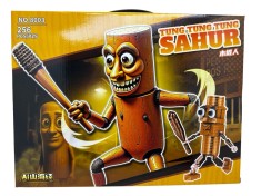 Set constructie Tung Tung Tung Sahur 256 piese blocuri tip Lego 8003