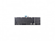 Tastatura Laptop, Toshiba, Satellite L70-A, iluminata, cu rama, US, silver foto