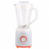 Blender Daewoo UltraLine DB100U, putere 700 W, capacitate 1.5 l, bol din sticla, 5 trepte de viteza+Pulse, lame inox, zdrobire gheata, alb