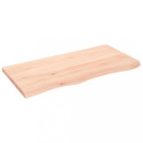 Cumpara ieftin Polita de perete, 100x50x(2-4)cm, lemn masiv de stejar netratat