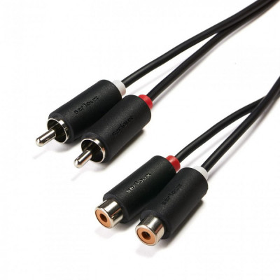 Cablu audio serioux 2 porturi rca tata - 2 porturi rca mama conductori 99.99% cupru foto
