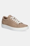 Ecco sneakers din piele Soft femei, culoarea maro, 219203-01084