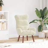 VidaXL Scaun Relaxare Crem Catifea
