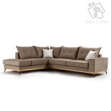 Cumpara ieftin Coltar Dreapta Luxury II Mocha - Crem - Negru 290x235x90 cm