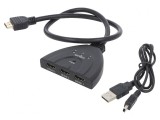 Switch HDMI HDCP 1.4 3 Intrări Negru 0.5m