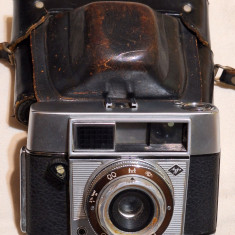 OPTIMA 1 Agfa - Aparat foto masiv, vechi de colectie anii 1970 in etui din piele