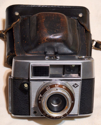 OPTIMA 1 Agfa - Aparat foto masiv, vechi de colectie anii 1970 in etui din piele foto