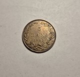 5 Bani 1867 Watt - Moneda Romaneasca de Colectie - Piesa Numismatica