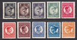 ROMANIA 1932 LP 96 REGELE CAROL II UZUALE FILIGRAN C.C. SERIE MNH