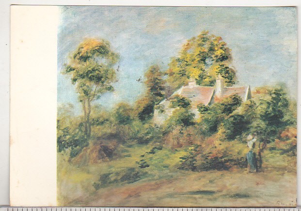 bnk cp Renoir - Peisaj cu figuri - Muzeul de Arta al RSR - vedere necirculata