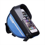 Borseta bicicleta impermeabila cu husa pentru telefon Flippy, montare pe ghidon, compatibila cu telefoane de pana la 16 cm, spatiu depozitare, 18.5x9.