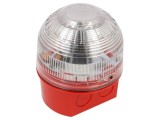 Semnalizator luminos cu LED roșu flash KLAXON SIGNALS Sonos 10-60V DC IP65