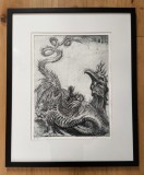 Marcel Chirnoagă - Hidra, gravură originală, Natura statica, Cerneala, Altul