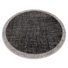 Covor sisal Floorlux Cerc 20401 Cadru negru si argintiu, cerc 120 cm
